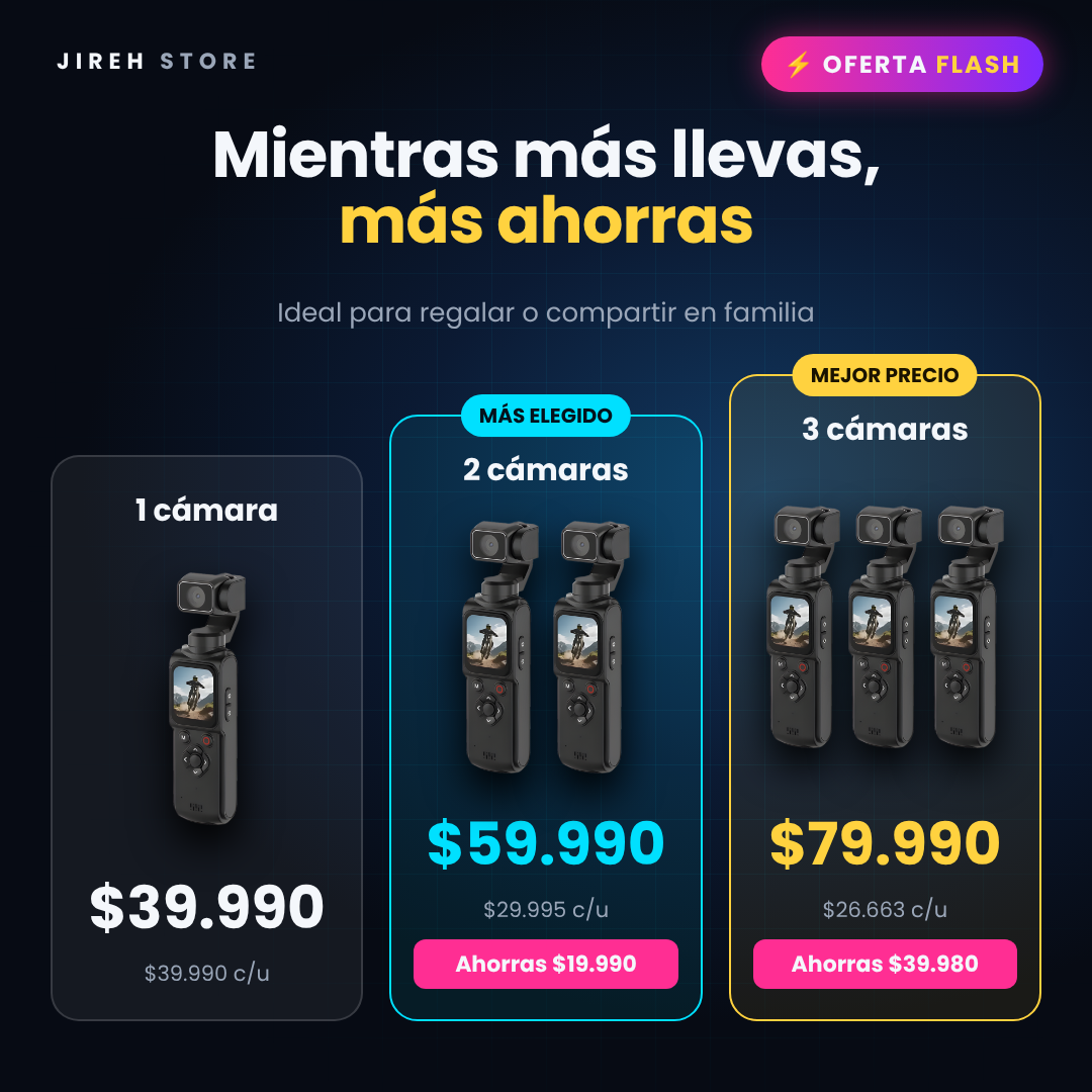 💥 ¡OFERTA RELÁMPAGO! Graba Todo en Primera Persona